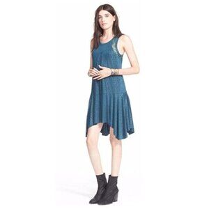 FREE PEOPLE Make It Count Mini Swing Dress in Green - S NWOT